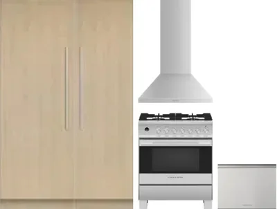 5 Piece Package Includes Refrigerator, Freezer, Range, Hood And Dishwasher